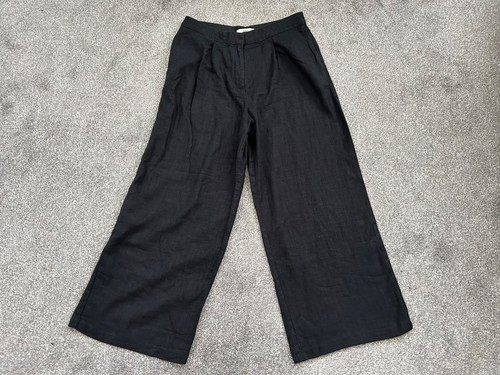 Wide leg trousers size - m&s,