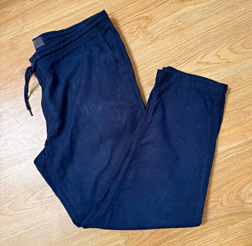 Men navy linen - men’s,