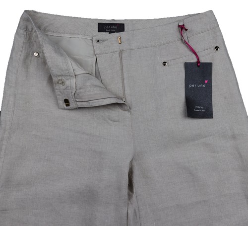 Linen wide leg trousers - leg,