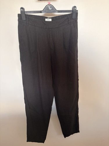 Black linen tapered - m&s,