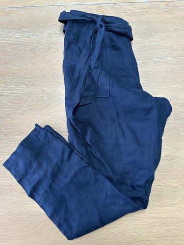 Collection 100 linen navy - m&s,