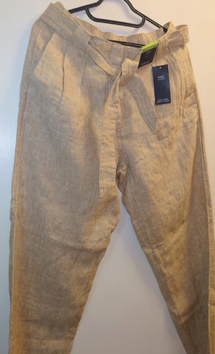 Women linen tapered - m&s, women's