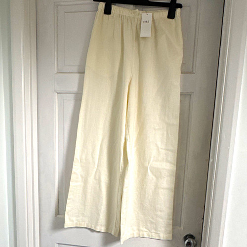 Cream linen cotton - m&s,