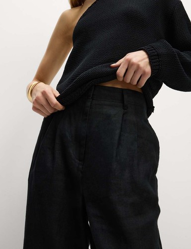 Womens linen tapered - m&s,