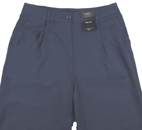 Linen wide leg trousers - m&s,