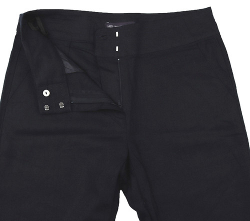 Linen trousers blue womens - m&s,